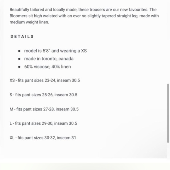 Uncle studio linen bloomers taupe size small like new - Picture 13 of 15